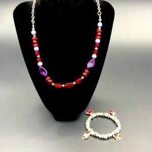 Red Hat Society Jewelry Set